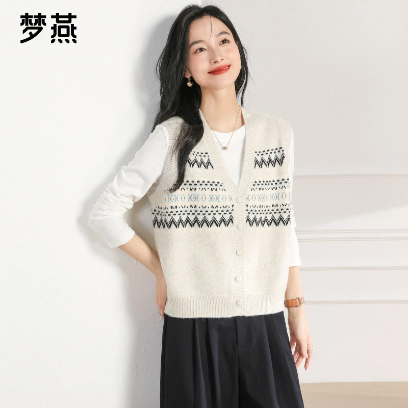 梦燕春秋女时尚百搭气质大方宽松休闲舒适简约显瘦马夹AC03B5003