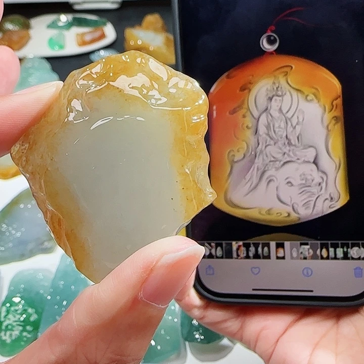 定制翡翠未镶嵌翡翠挂件