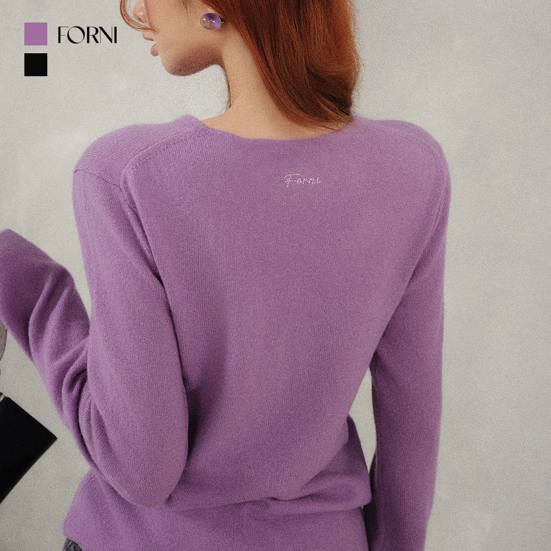FORNI 100%绵羊毛 定色定染100%绵羊毛针织毛衣