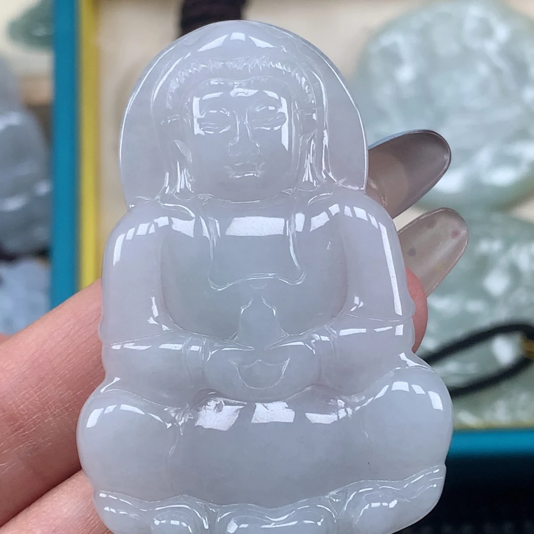 颈饰未镶嵌翡翠玉观音吊坠