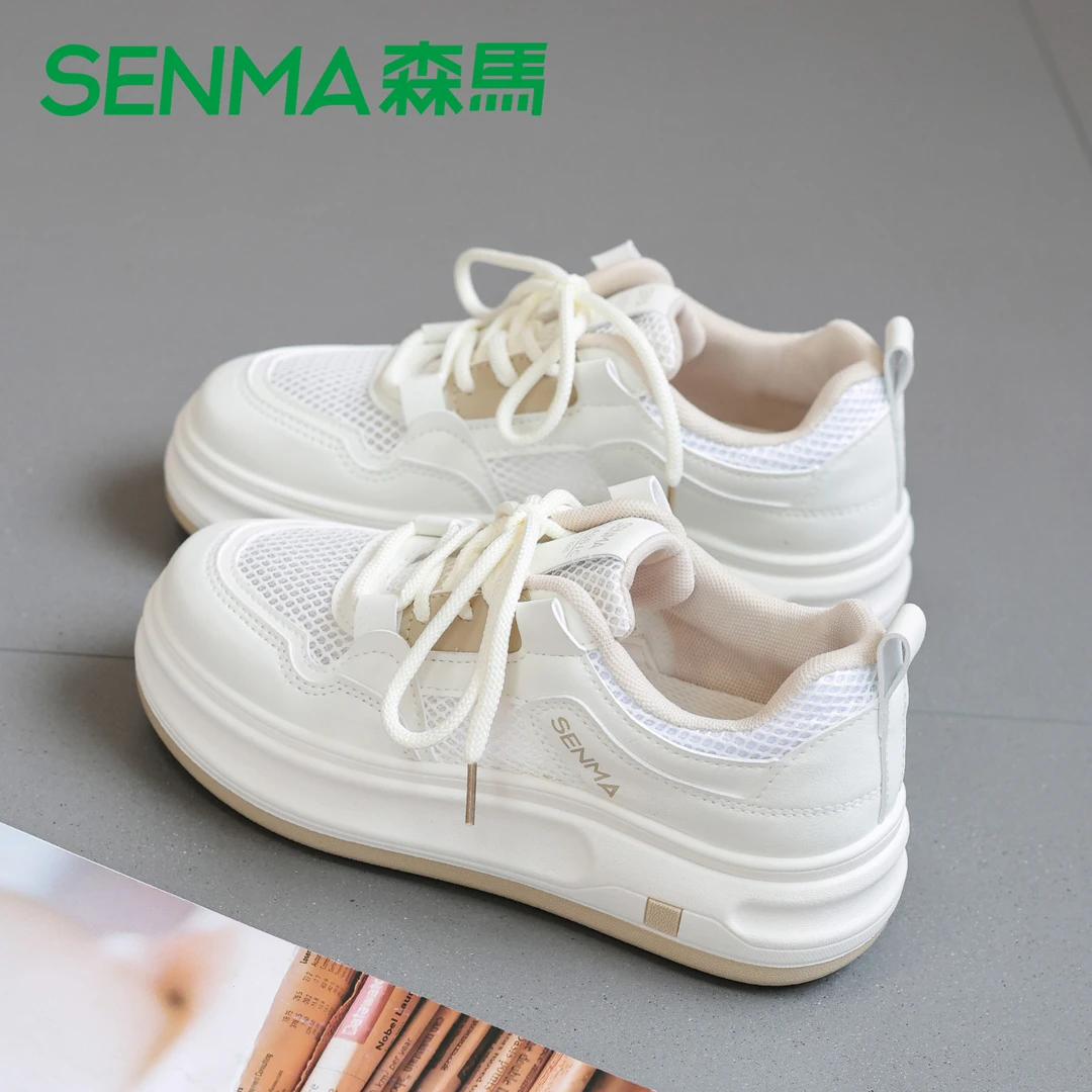 SENMA森马2025夏新款百搭厚底时尚休闲板鞋一秒入夏欧若风运动鞋