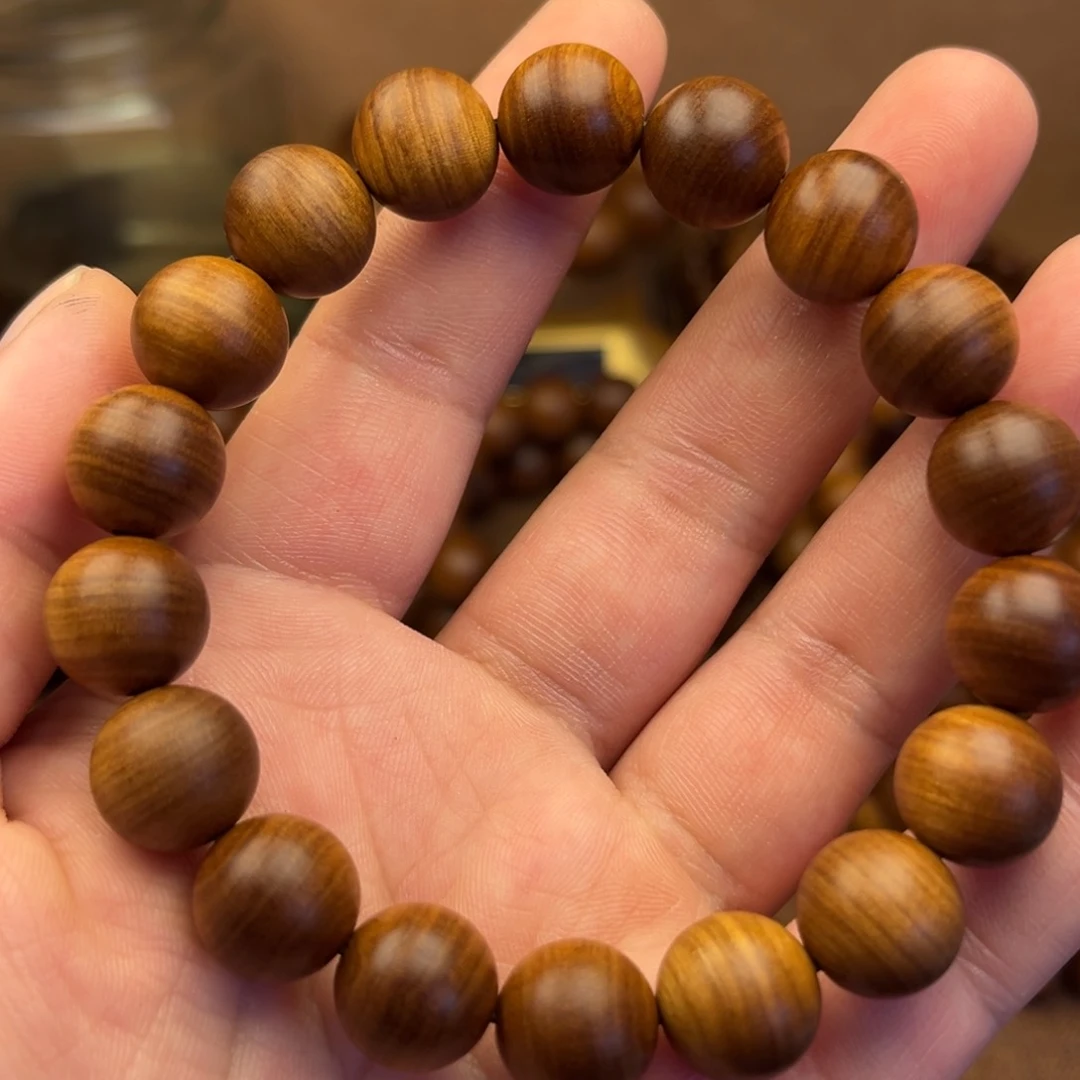 檀香木老山檀12圆珠单圈