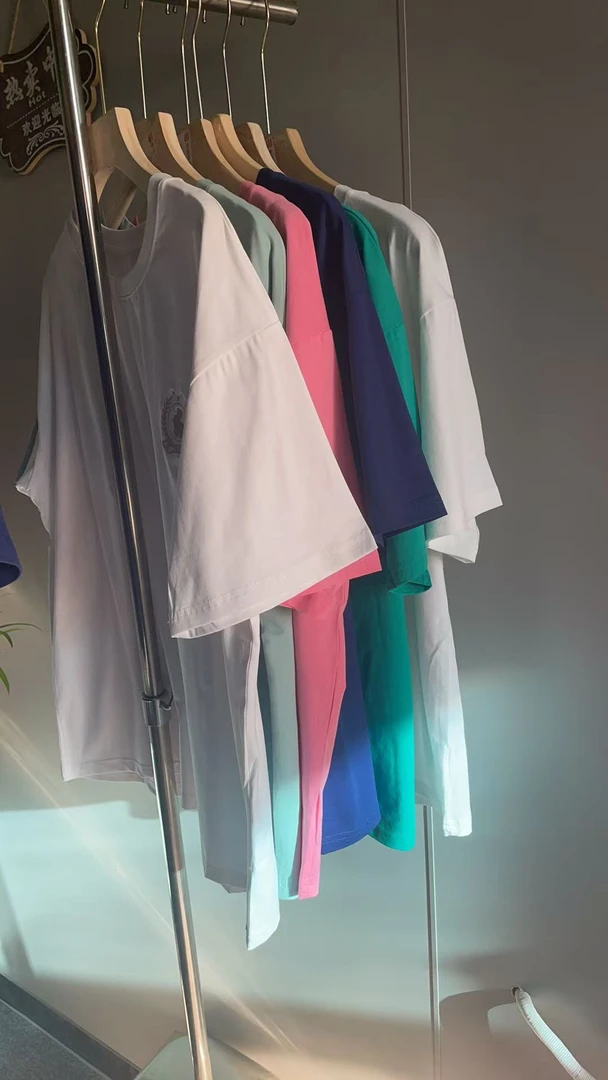 棉短袖时尚百搭夏季宽松圆领吸汗透气