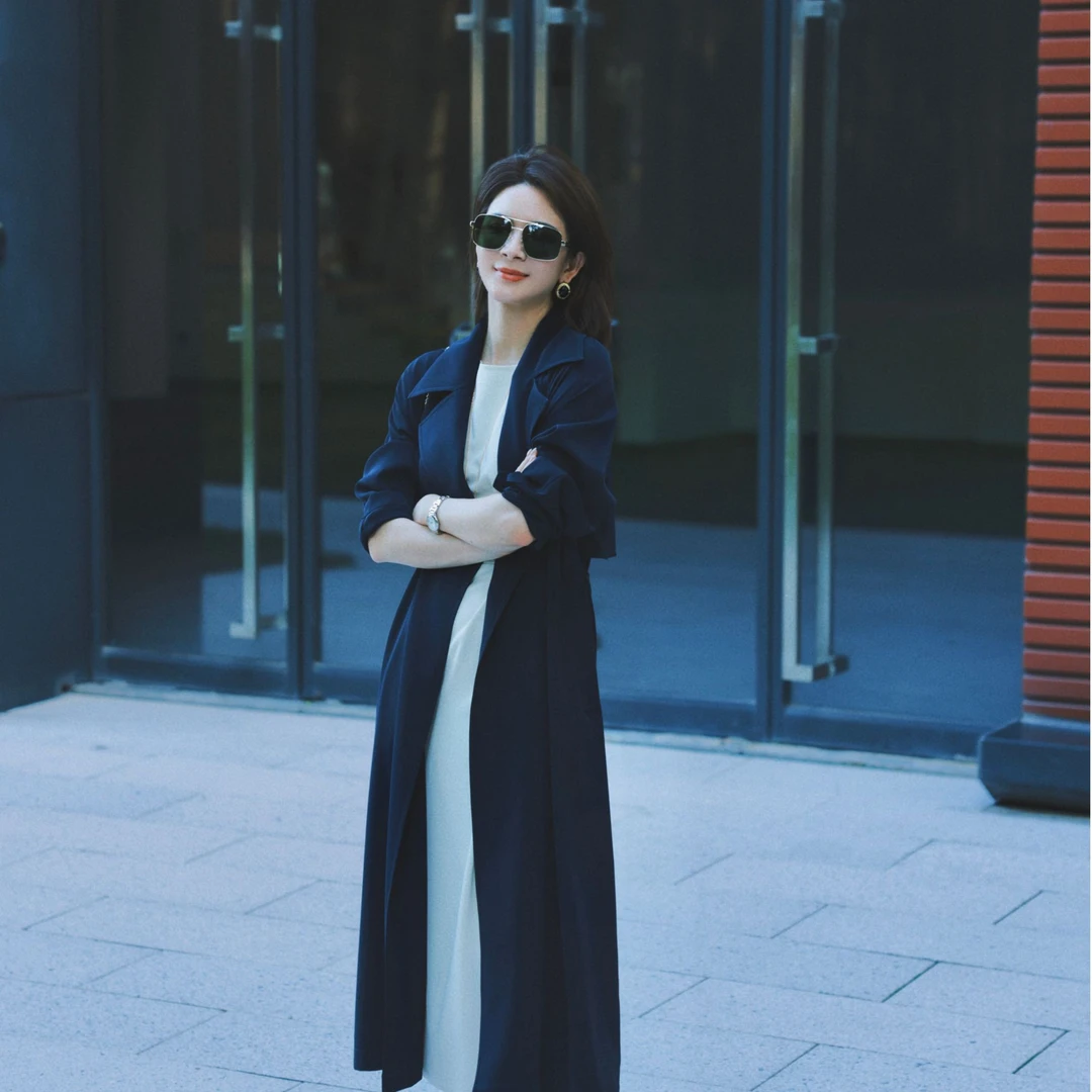 ANGELIAORIGINAL吸引力法则 高级感韩版秋季廓形气质风衣外套#645