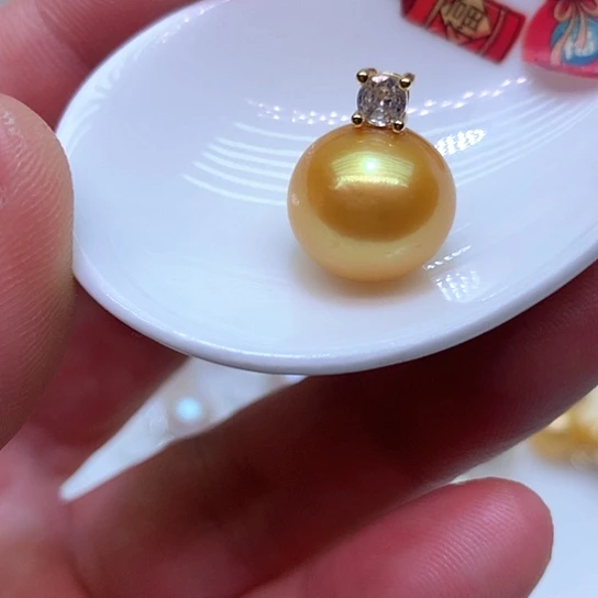 淡水珍珠耳饰银S925镶嵌