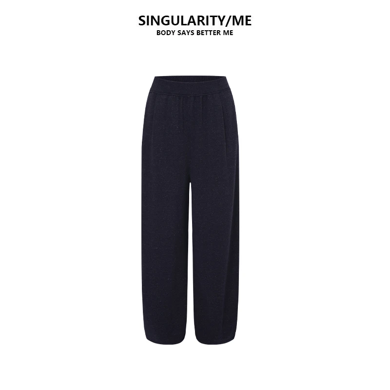 Singularity Me 9A 685265 大宽松休闲松紧腰镰刀裤弯刀秋针织裤