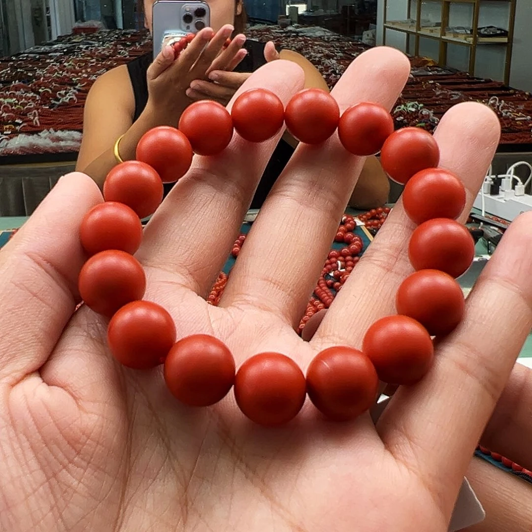 手链未镶嵌南红玛瑙保山南红哑光11+
