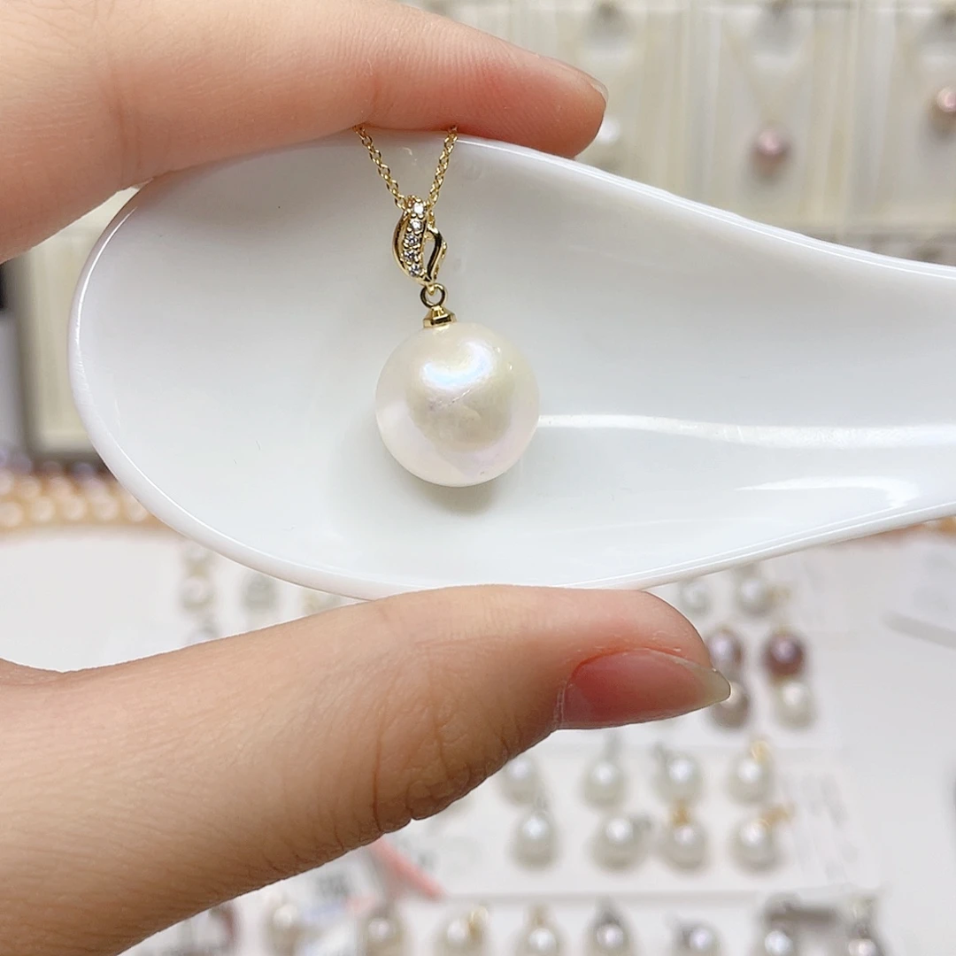 合金淡水珍珠吊坠(赠链)