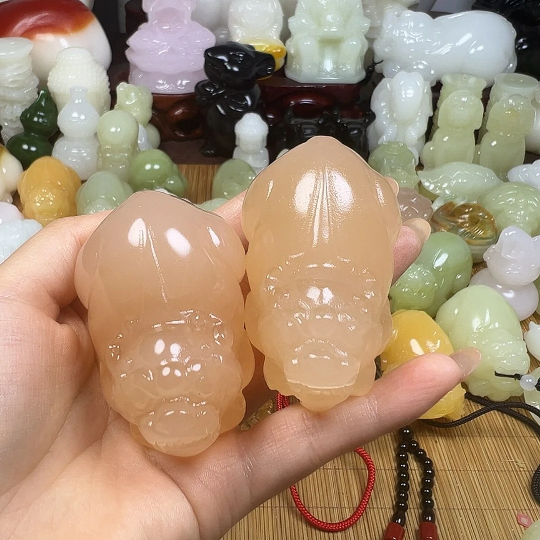 石材香槟金色手把貔貅