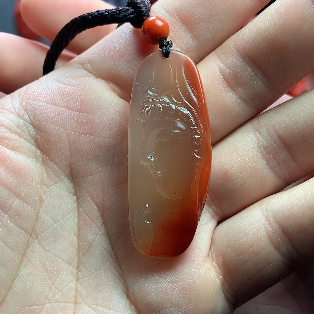 未镶嵌1南红玛瑙观音吊坠