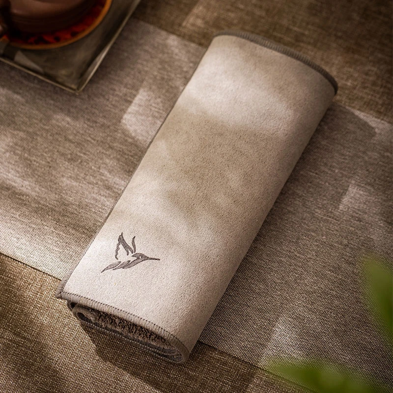 蜂鸟工坊【文创系列】 加厚吸水两面禅意 茶巾茶布桌布 茶道零配