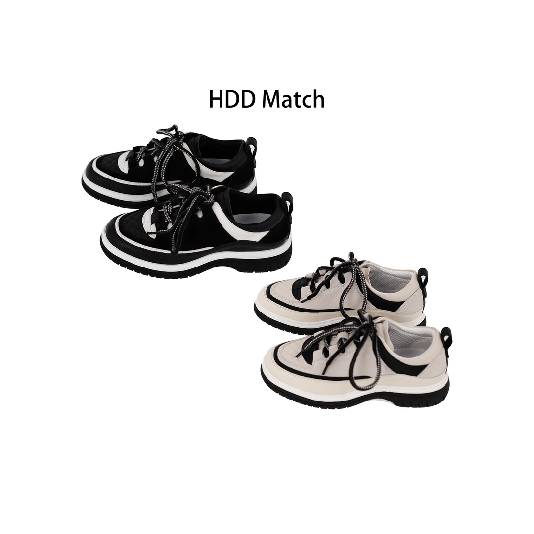 HDD- "步步为赢" 女款拼色定制小众百搭气质休闲鞋 Y9787