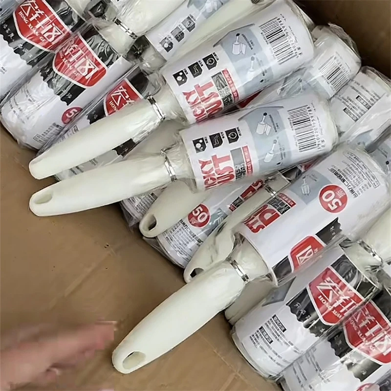发3个！米白粘毛器粘尘滚轮50贴