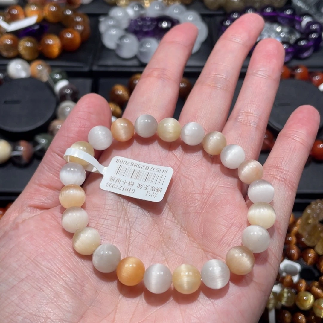 手链未镶嵌水晶彩兔毛9mm