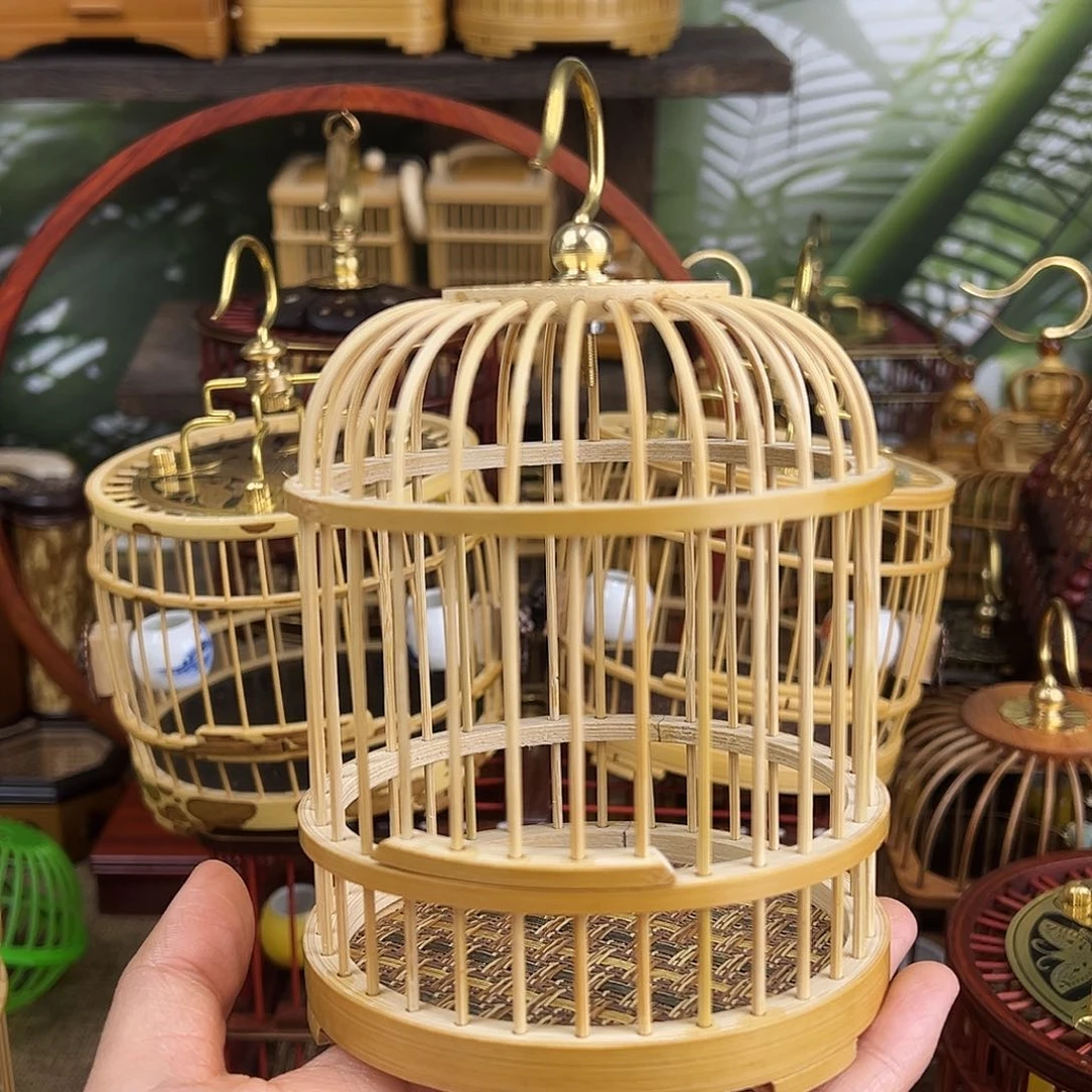 放漏馒头顶竹笼蝈蝈笼带垫子带小碗不带蝈蝈