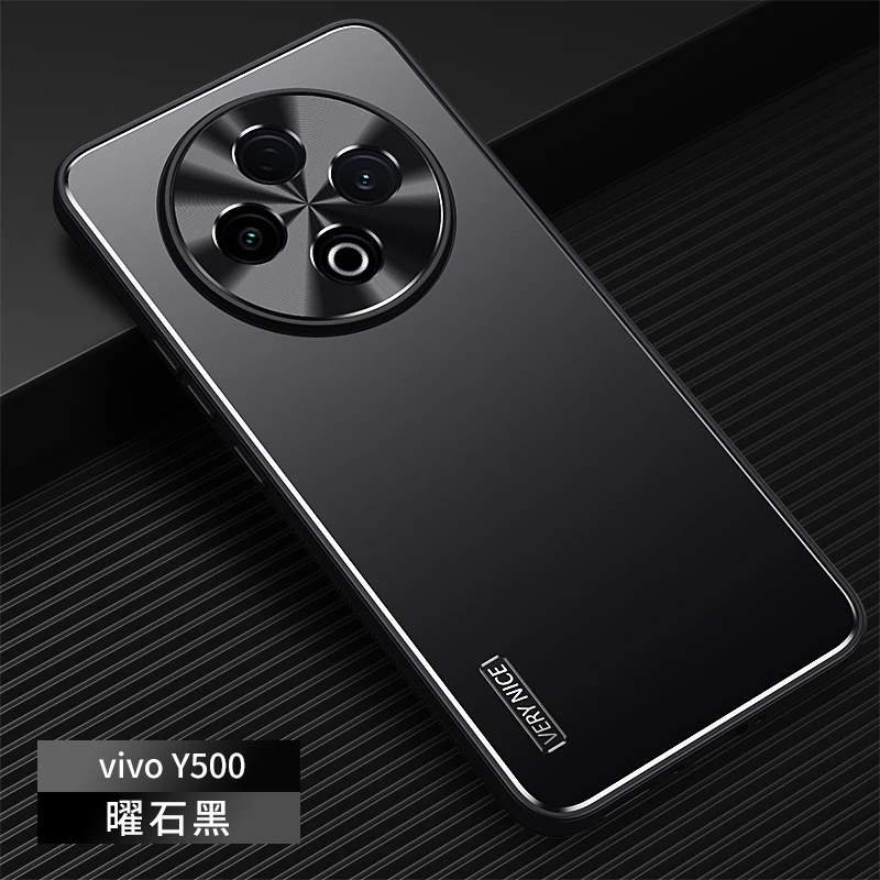 适用vivoy500手机壳新款高颜值金属微磨砂保护套网红男女防摔创意