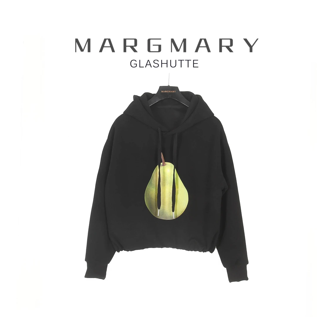 2025秋季新款连帽时尚百搭休闲雪梨印花女款卫衣设计师长袖