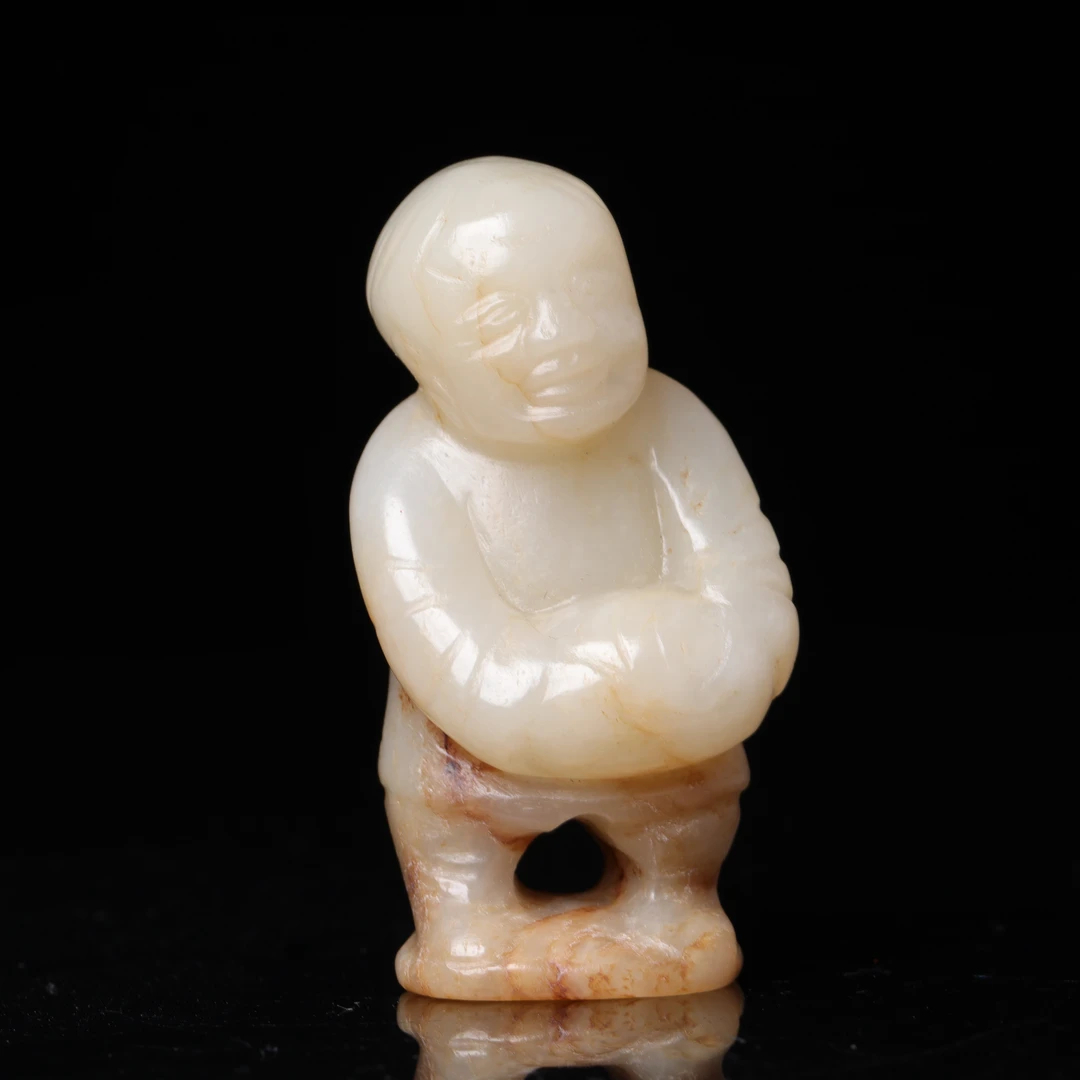 明代和田玉罗汉花件-LM