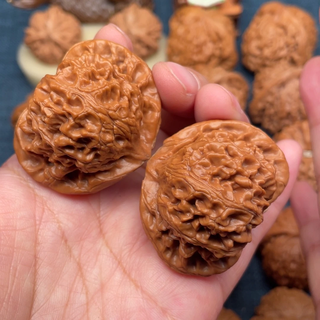 文玩核桃把件46毕业老叔桃心宫灯全品46克