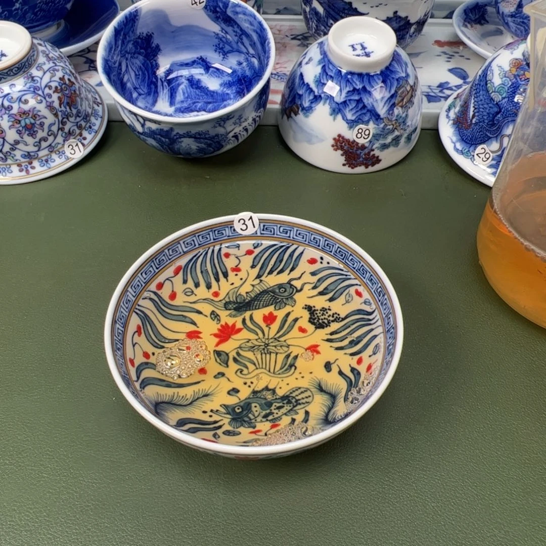 陶瓷景德镇纯手工纯手绘茶具木木31