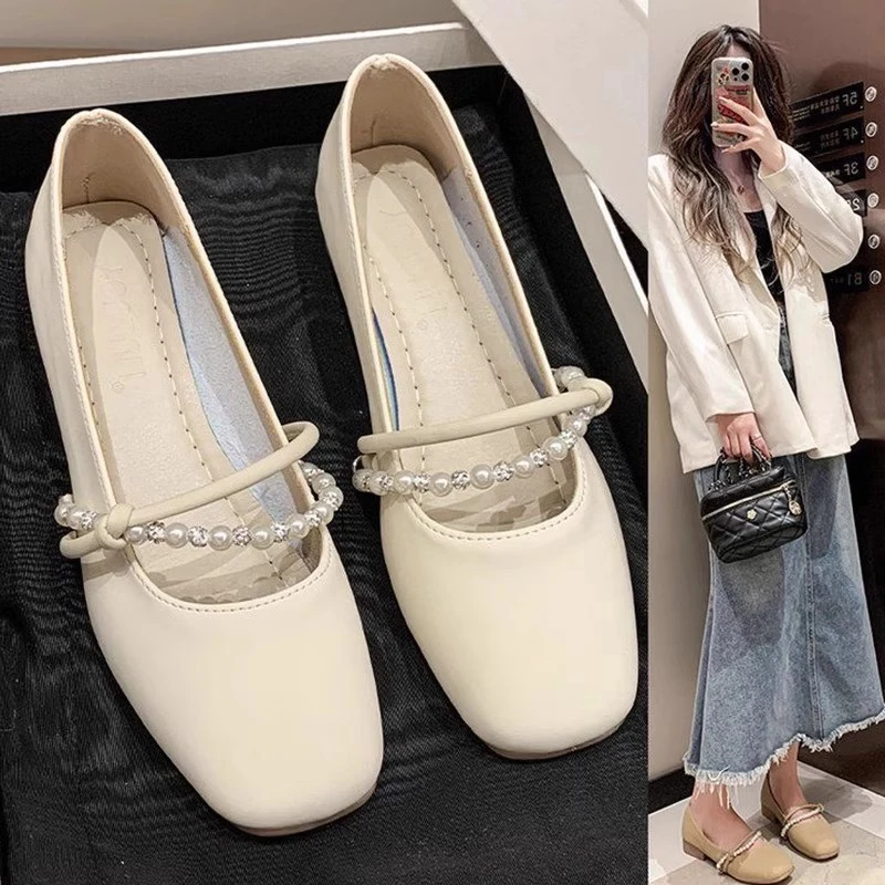 厚底单鞋女2025新款配裙子夏季法式软底玛丽珍女鞋休闲百搭小皮鞋