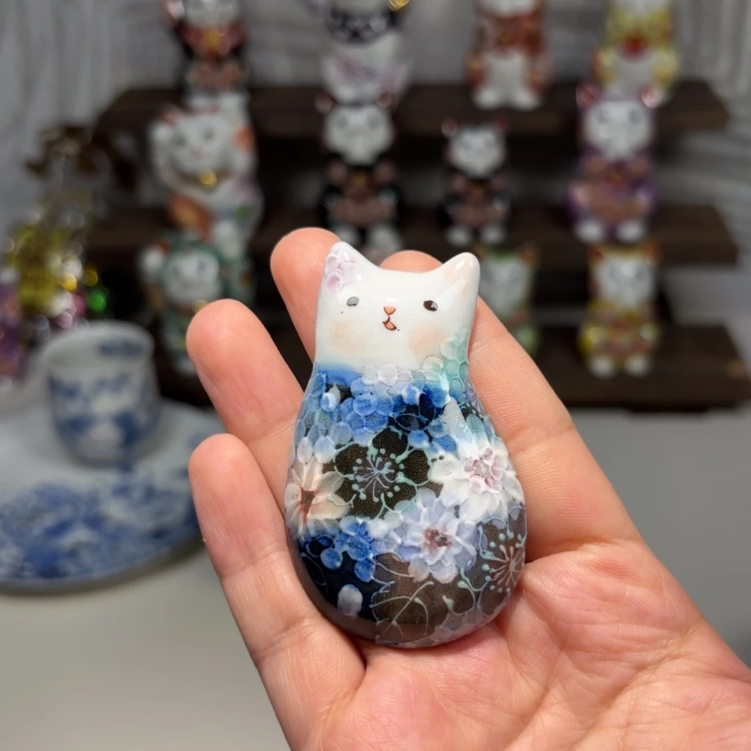 瓷野村晃子 猫咪筷置