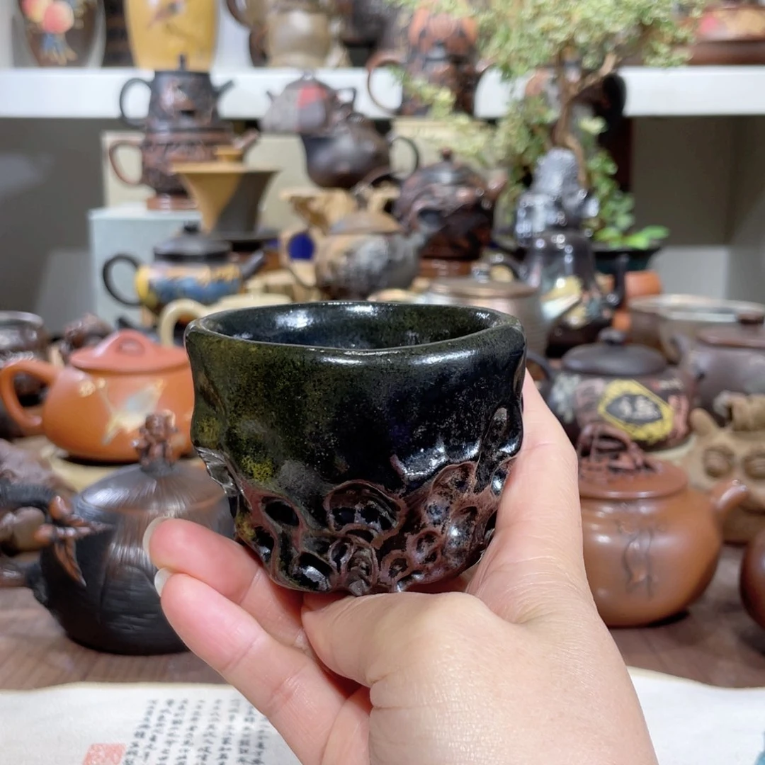 杯阿*福利柴烧主人杯手捏杯