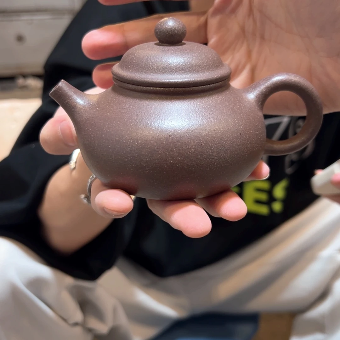 紫砂茶壶全砂桃花泥容天全品