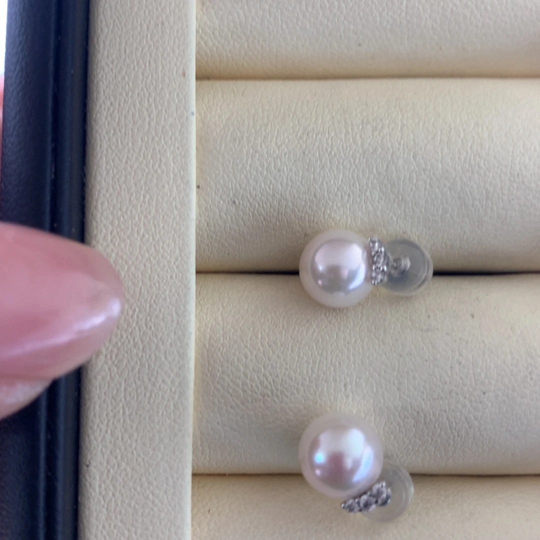 18K金镶嵌耳饰海水珍珠