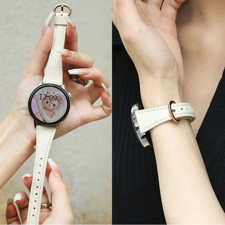 适用华为GT5/4手表带GT2Pro真皮Watch3马蹄扣43高级41mm小蛮腰女6