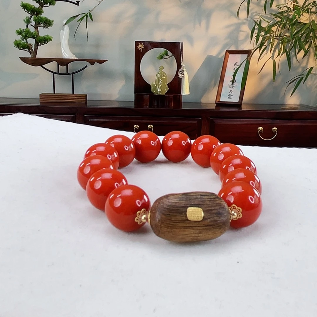 南红玛瑙手链未镶嵌