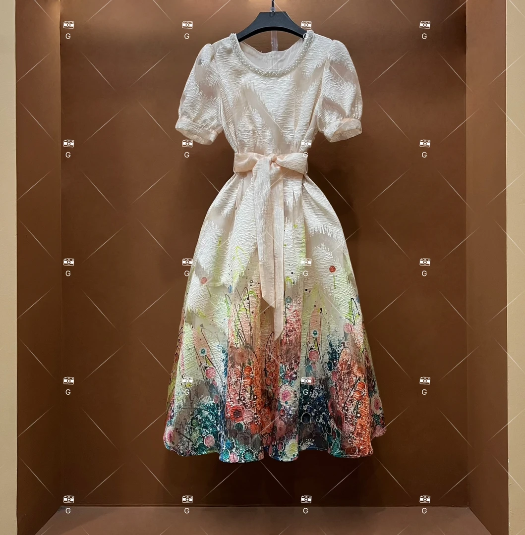 【M】春夏优雅百搭时尚显瘦气质连衣裙 GS-55077