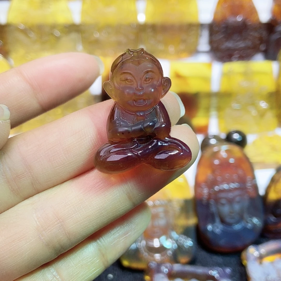 琥珀颈饰未镶嵌孙悟空64号