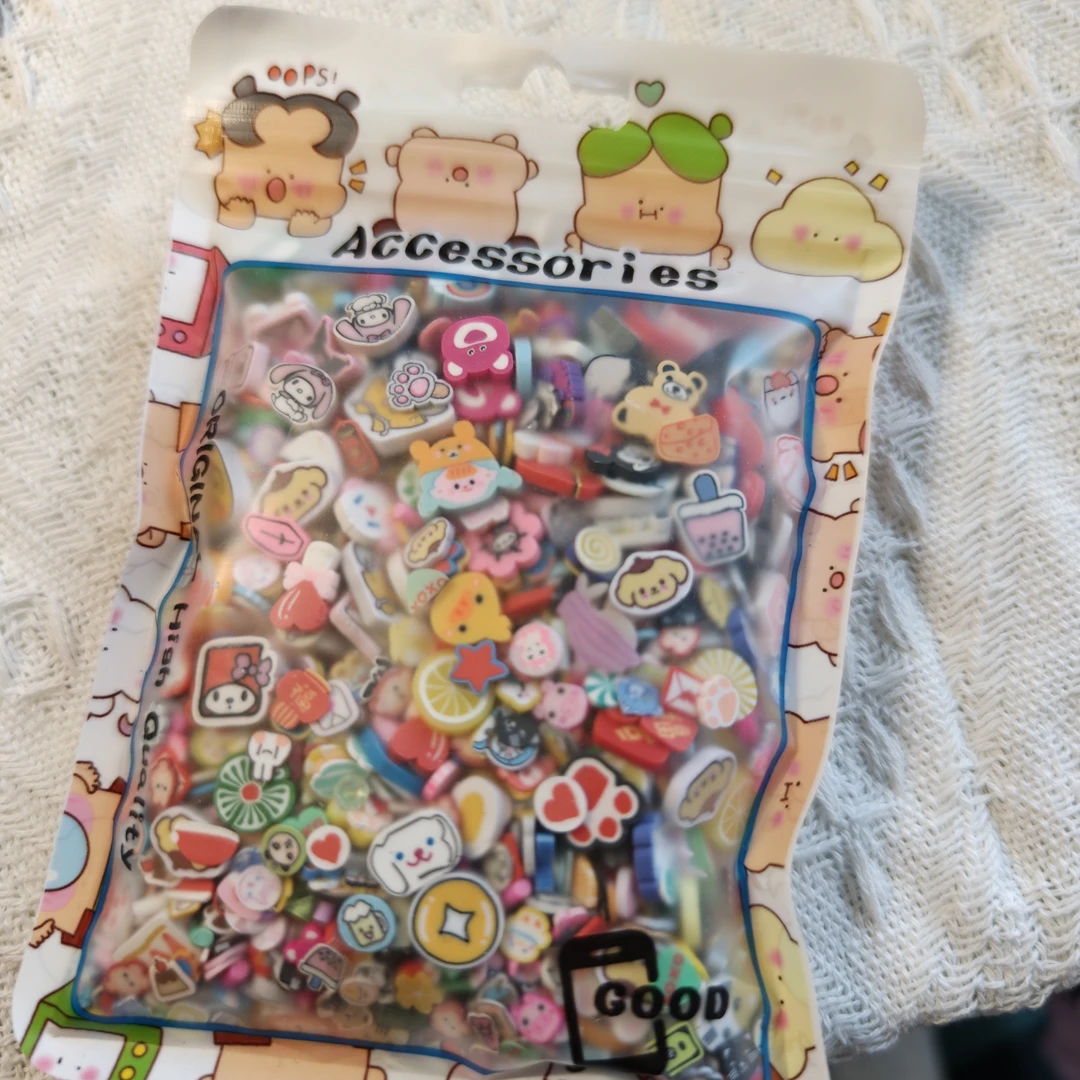 【福福】混炒软陶片片 可用于 手工奶油胶、流麻、捏捏、手机壳等配件