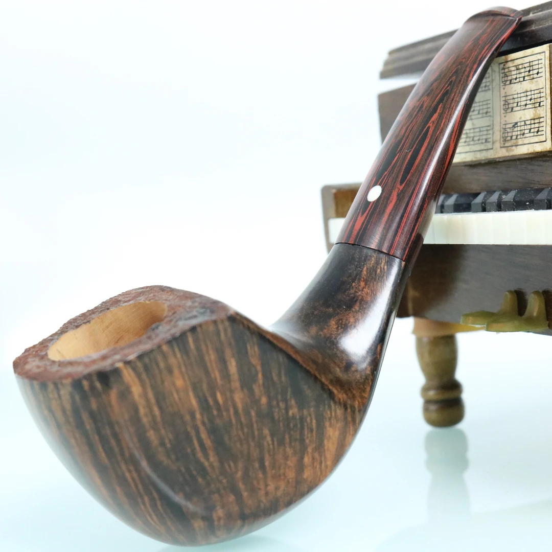 意大利阿梅里尼大师经典火山弯斗坎伯兰咬嘴 手工石楠木烟斗
