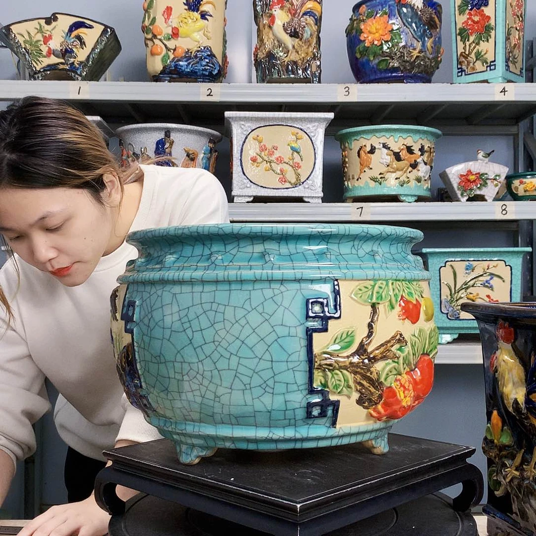 C**l实物拍摄湾盆石湾盆