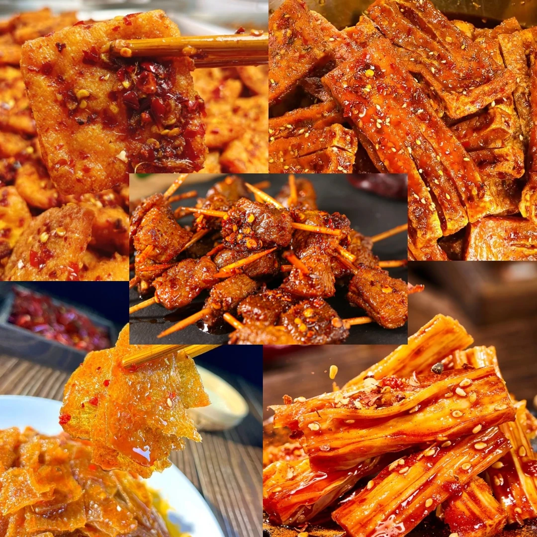 现任馋嘴零食套12包牙签牛肉兰花干豆腐片魔芋腐竹蚕豆麻辣豆腐