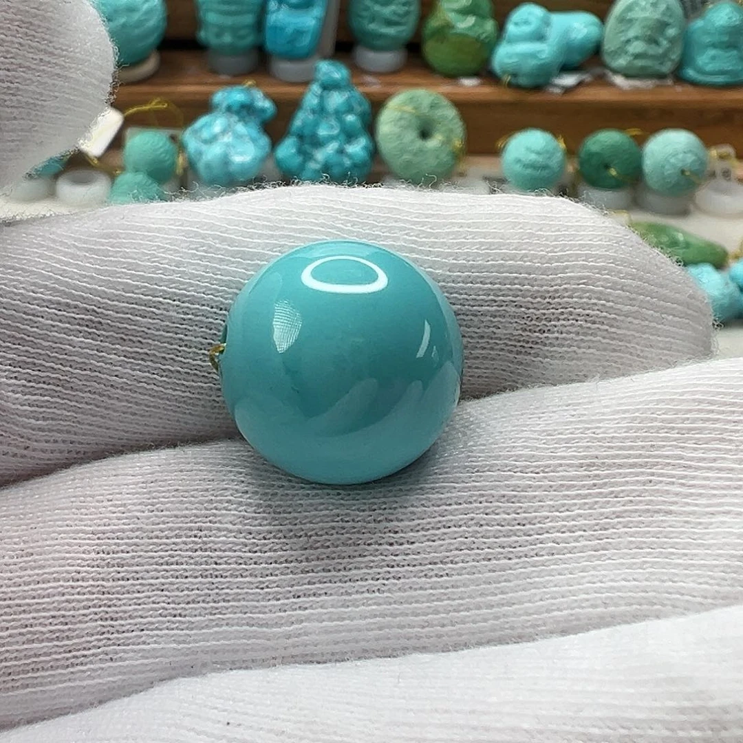 绿松石圆珠 未镶嵌