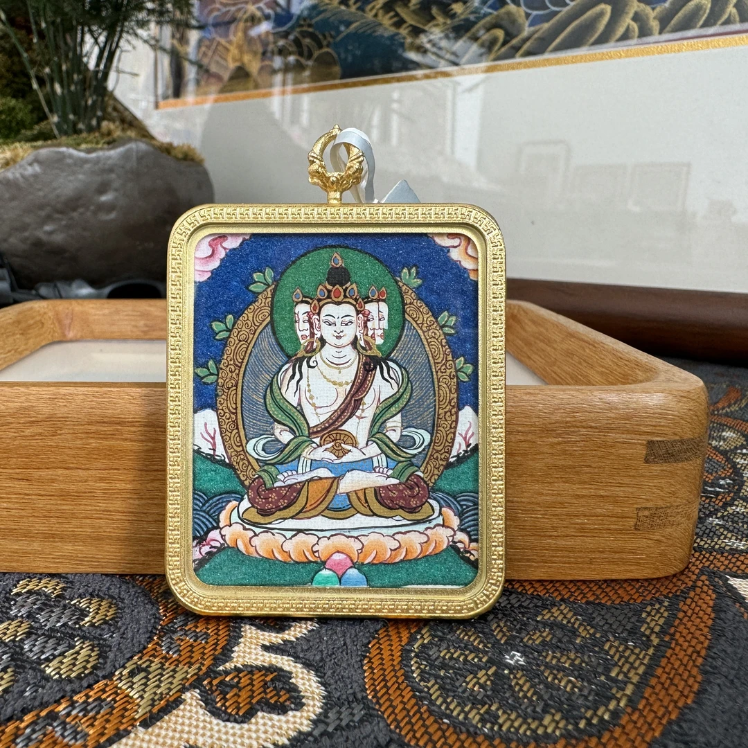 古祥西藏热贡尼泊尔手绘唐卡生肖羊猴大日如来