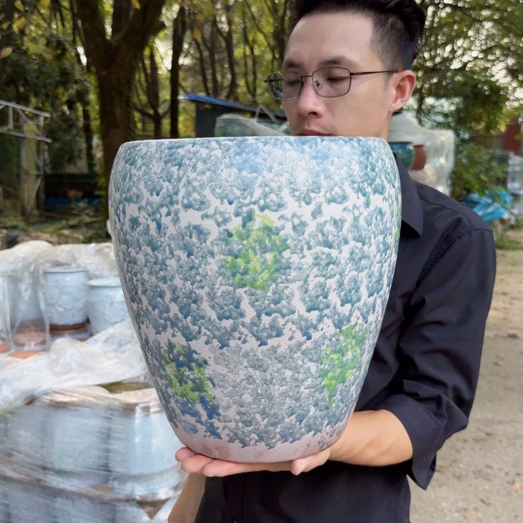 紫砂花盆口25高31（一个姹寂白色大号