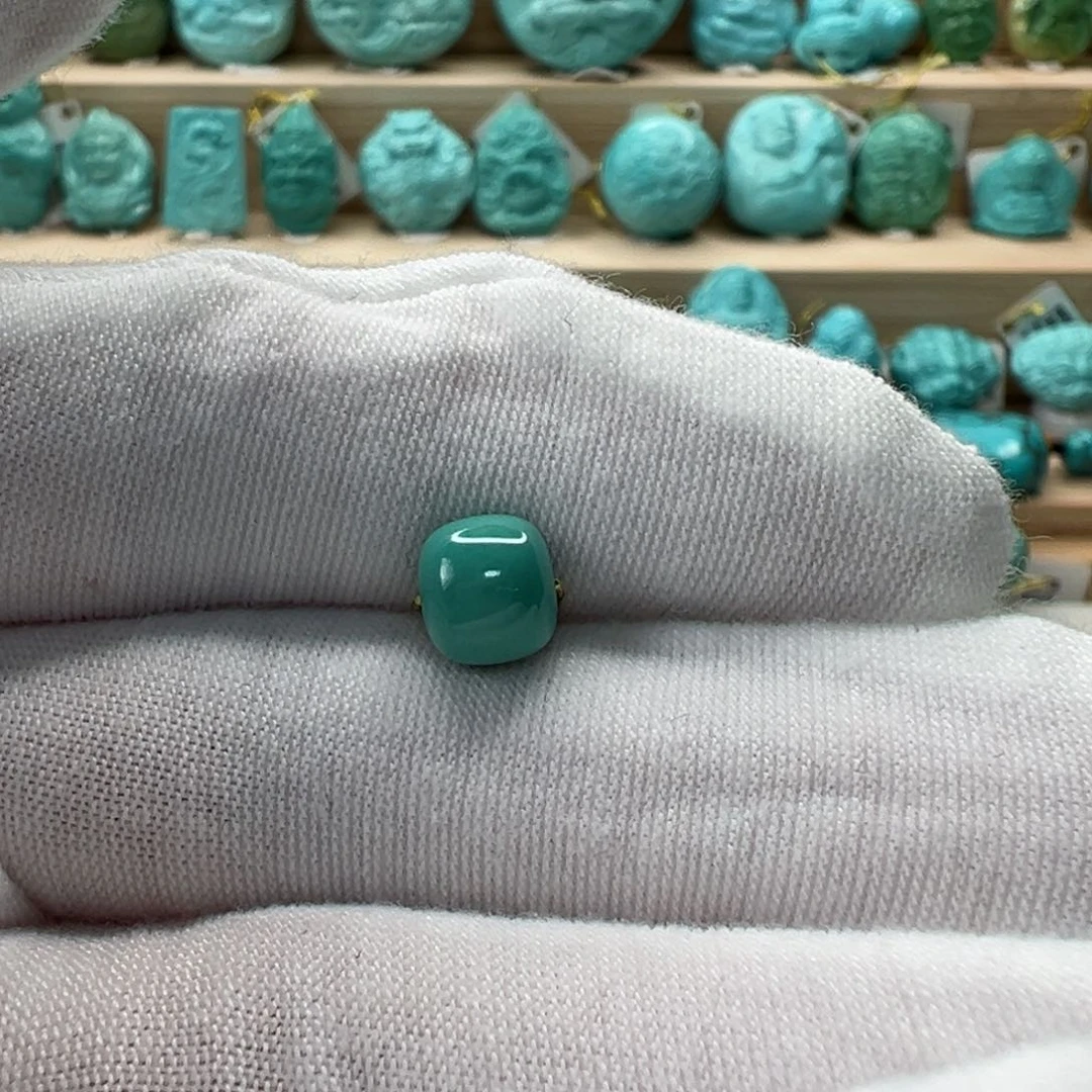 未镶嵌绿松石老型珠 7.2x6.4mm