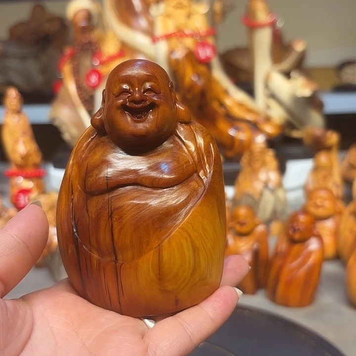 柏木太行崖柏弥勒佛