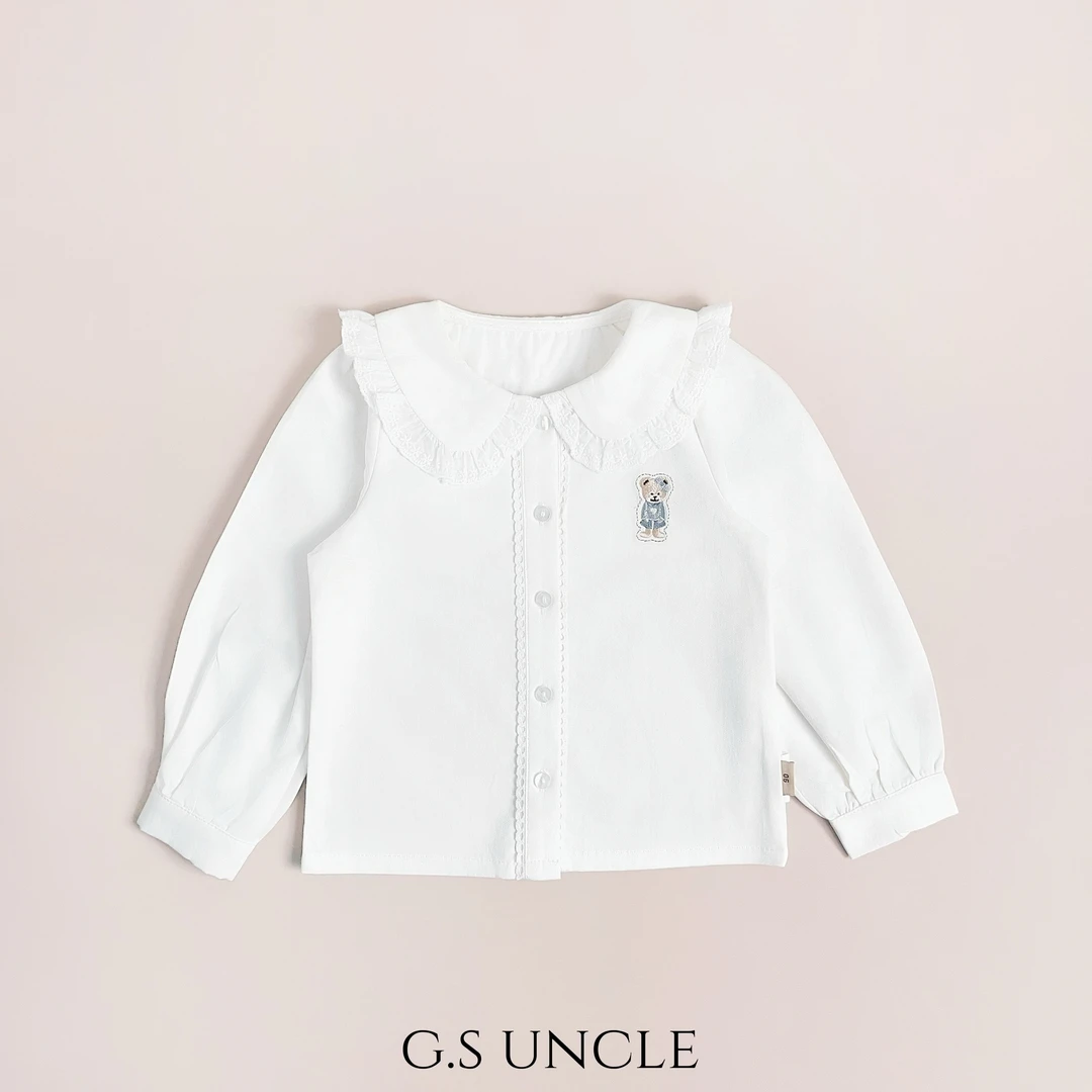 【】B244儿童新品2025秋冬季衬衫百搭简约风女宝衬衫