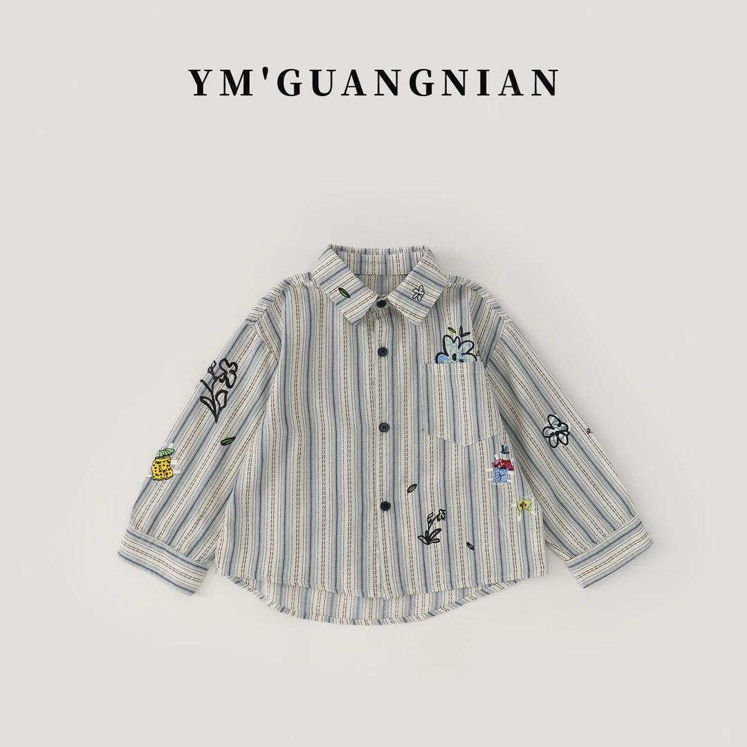 【幼棉光年】春季男童儿童经典百搭休闲时尚衬衫72906