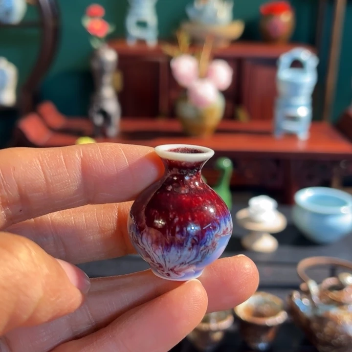 摆件微陶老王迷你拉坯花瓶