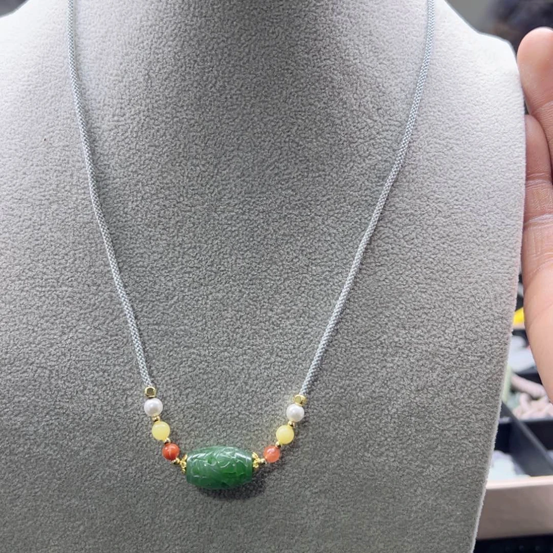 和田玉颈饰未镶嵌多样性拍一发一路路通