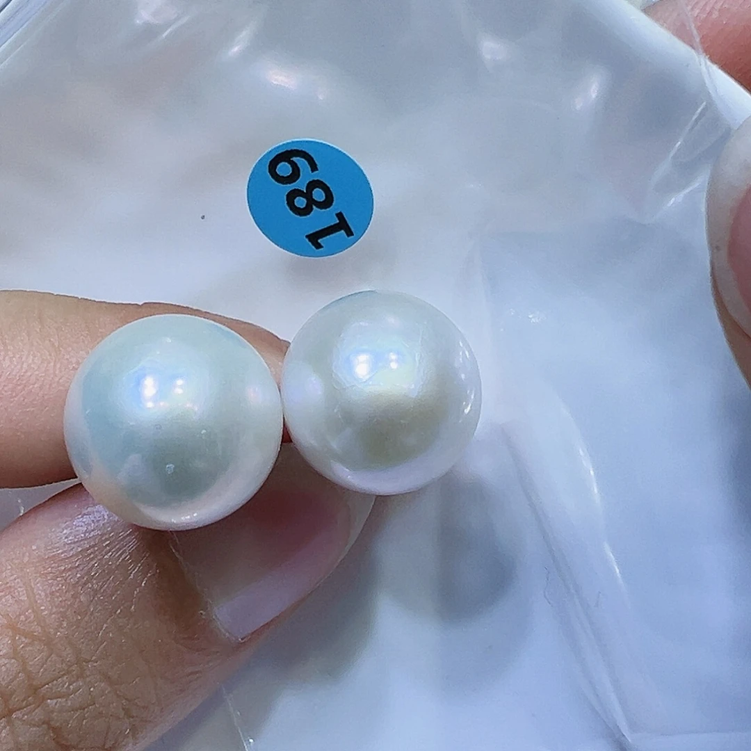 淡水珍珠银S925镶嵌耳饰