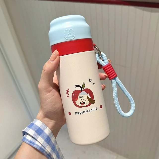 水杯保温杯女生2025新款秋冬带盖儿童上学专用带碗盖学生吸管杯子