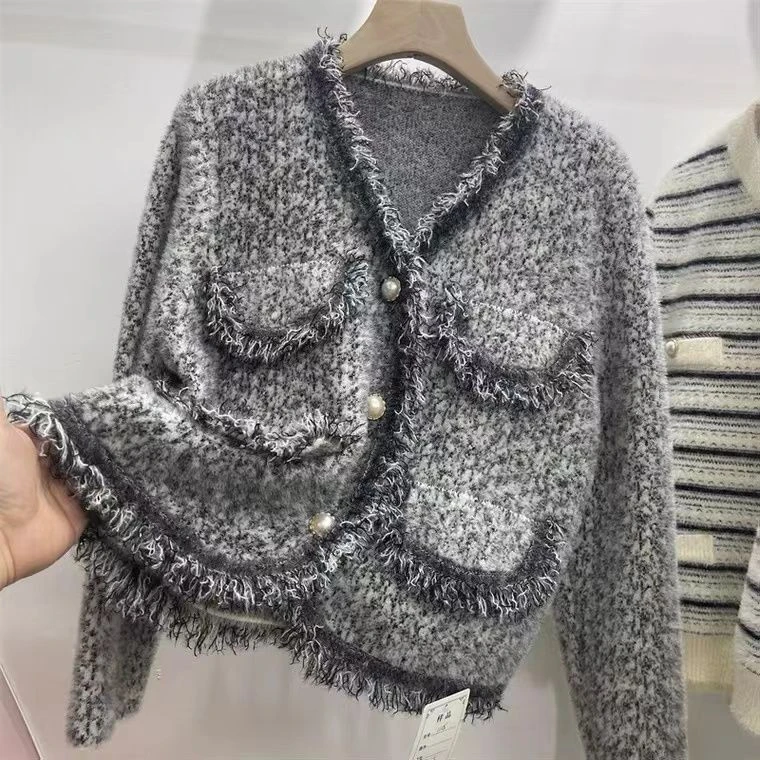 【宠粉专属】2168小香风时尚百搭双面绒外套韩版外套开衫毛衣