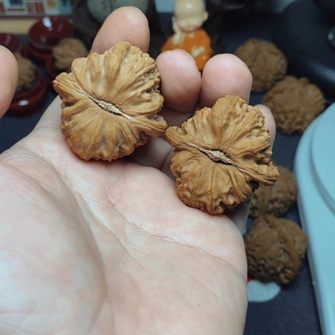把件文玩核桃白狮子100